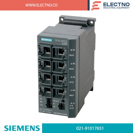 سوئیچ اترنت ارتباطات صنعتی کد 6GK5208-0BA10-2AA3 برند Siemens